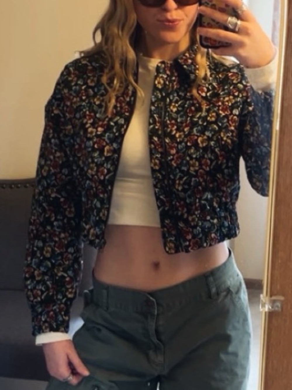 Urban Outfitters Evelyn Bomber Cropped Jacket
